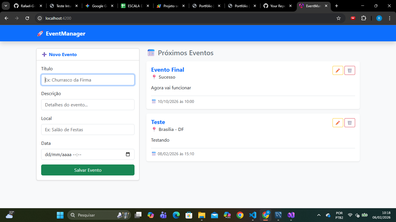 Captura de tela de um site de portfólio